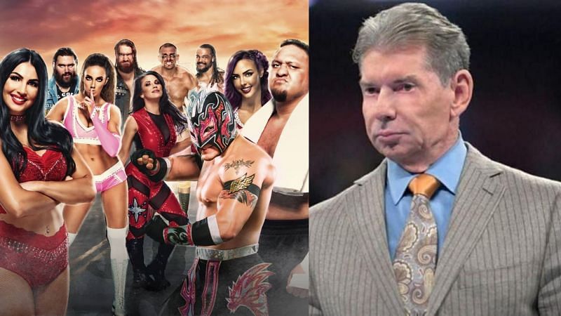 Recently released WWE Superstars (left); Vince McMahon (right)