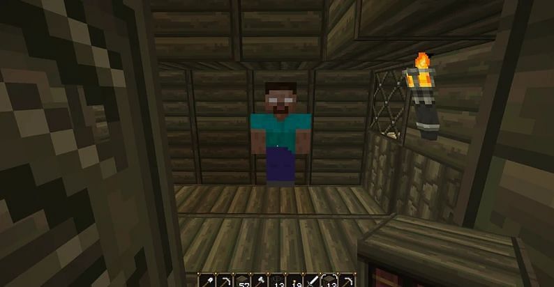 Shown: Herobrine&#039;s first &quot;spotting&quot; (Image via Minecraft.gamepedia)