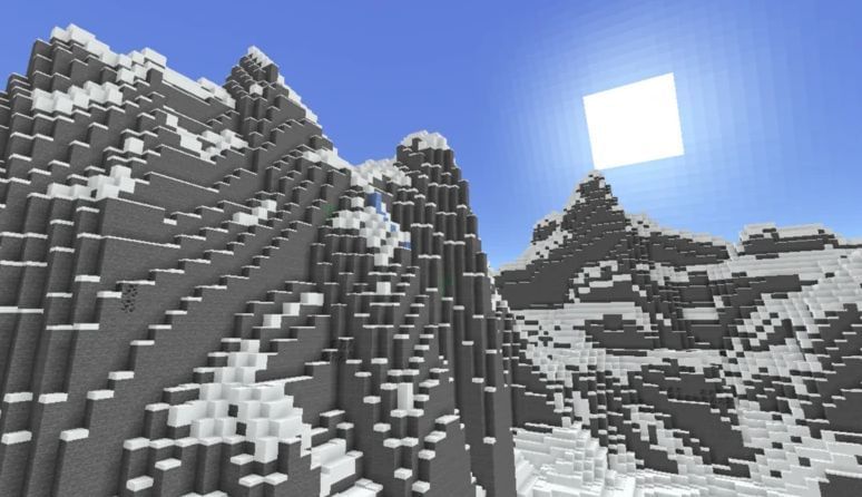 Shown: An example of the massive Lofty Peaks (Image via Mojang)