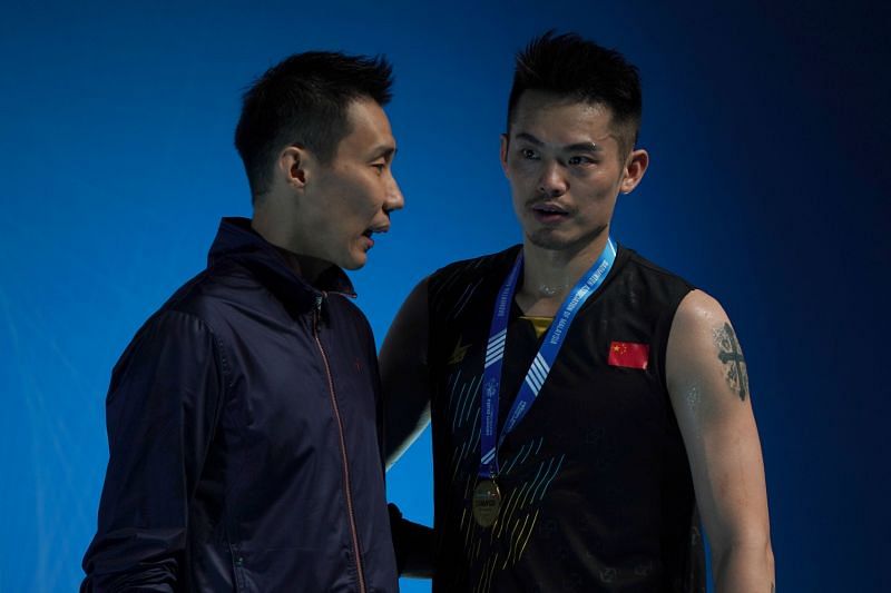 Lee Chong Wei (left) and Lin Dan