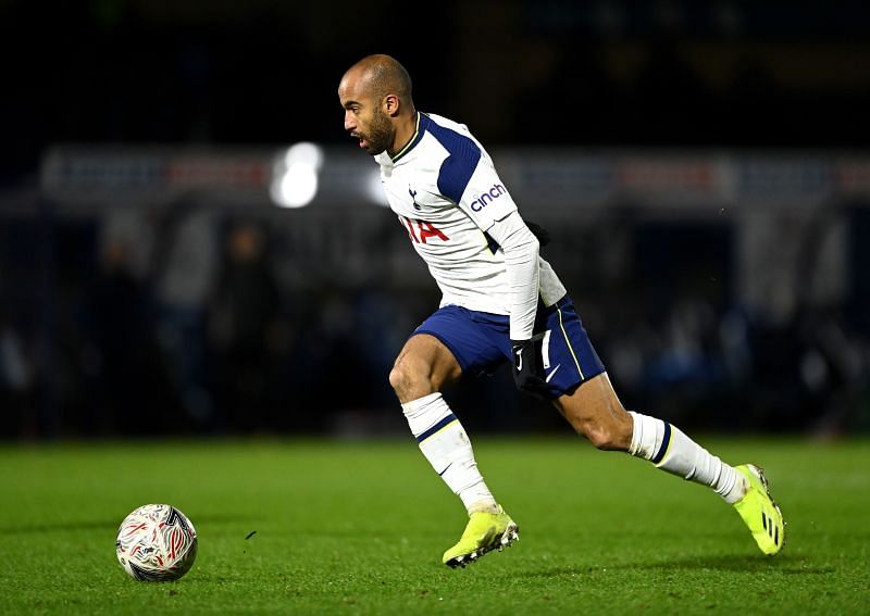 Lucas Moura in action for Tottenham Hotspur