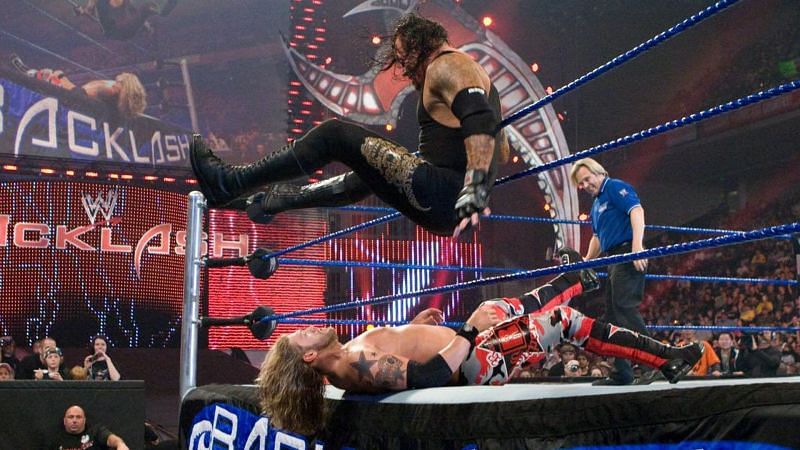 The Undertaker once again defeated Edge for the WWE World Heavyweight Championship at Backlash 2008 in a WrestleMania 24 rematch