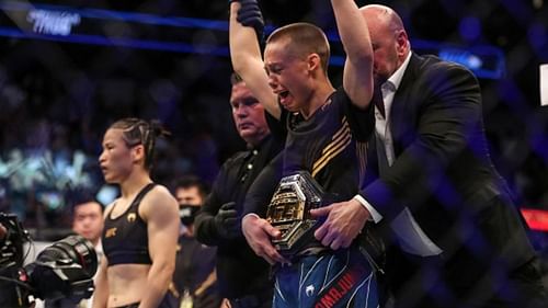 Rose Namajunas becomes the new UFC women's strawweight champion.