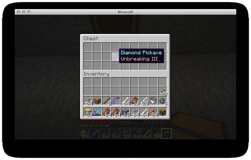 Unbreaking will allow the player to get more uses out of the pickaxe without it breaking as easily (Image via Empire Minecraft)
