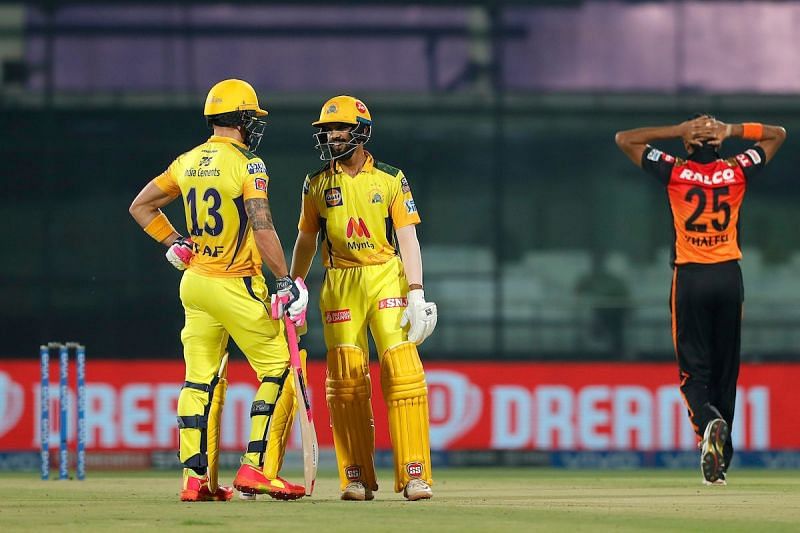 Openers Ruturaj Gaikwad (R) and Faf du Plessis (L) set the tone for CSK&#039;s comfortable win tonight [Credits: IPL]