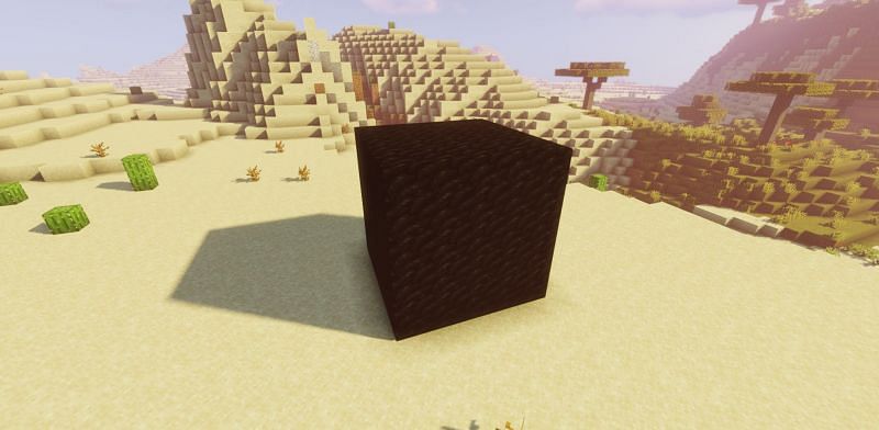 Shown: A block of coal made out of many blocks of coal (Image via Minecraft)