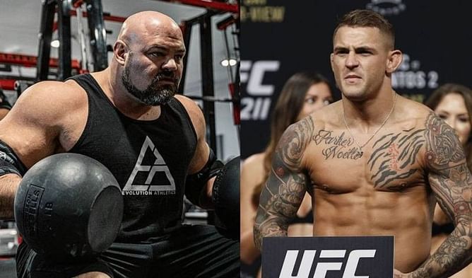 Watch: Dustin Poirier makes World's Strongest Man winner Brian Shaw tap out to a chokehold