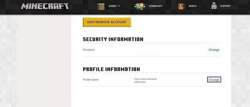 Minecraft players can change their in-game usernames by changing their Minecraft profile name.