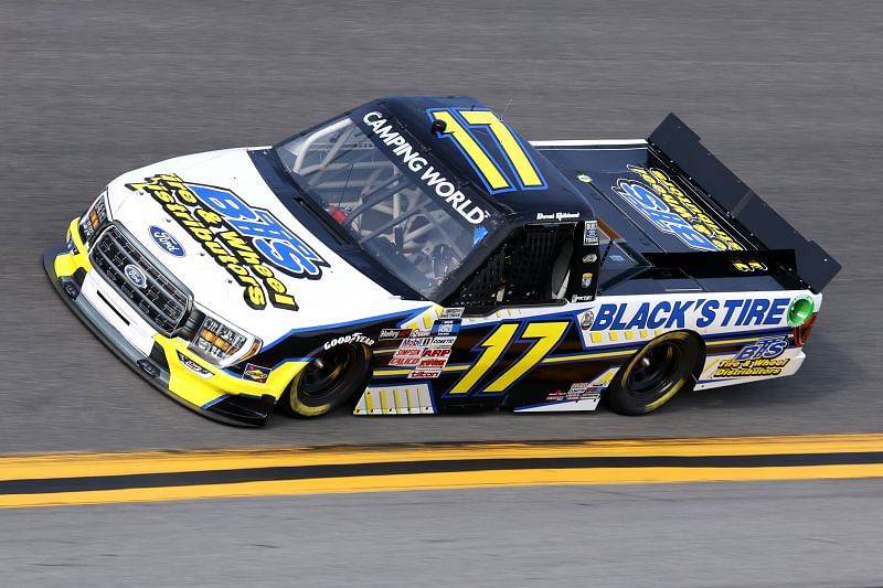 Taylor Gray&#039;s Truck Series debut has been put on ice. Photo by James Gilbert/Getty Images