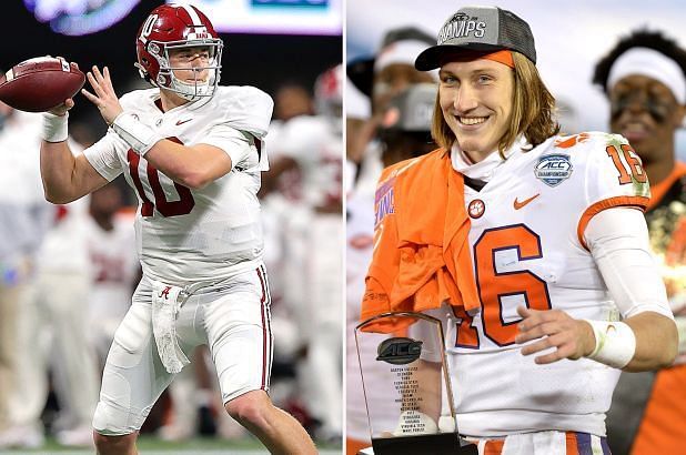 Alabama QB Mac Jones and Clemson QB Trevor Lawrence