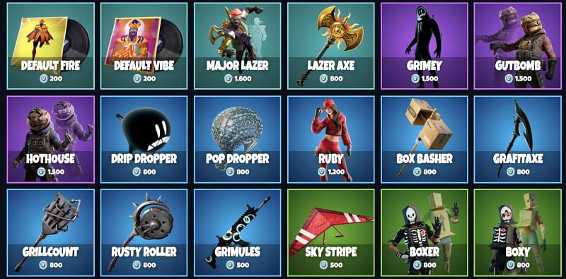 Recent Fortnite Skins In Item Shop Fortnite Item Shop Update For April 2021 Every Purchasable Item Available In The Game