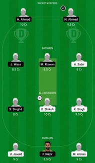 Dream11 Team for Cividate vs Jinnah Brescia - ECS T10 Brescia 2021.