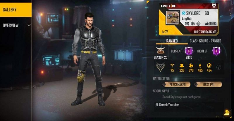 Skylord&#039;s Free Fire ID