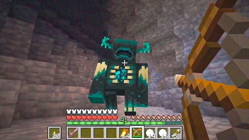 Warden&#039;s appearance Minecraft (Image via hypixel)