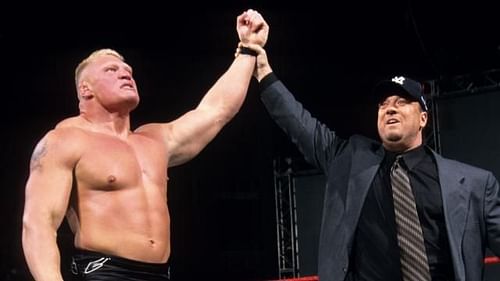 Brock Lesnar with Paul Heyman