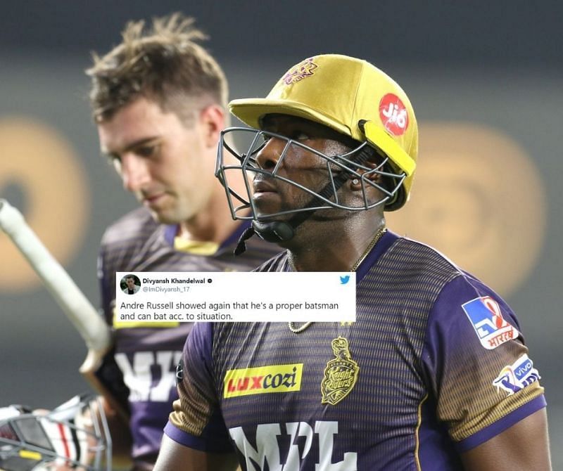 Andre Russell&#039;s cameo of 45 helped KKR post a fighting total