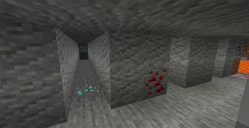 Strip Mining (Image via Minecraft)