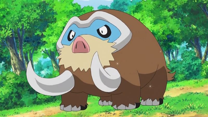 Mamoswine in the anime (Image via The Pokemon Company)