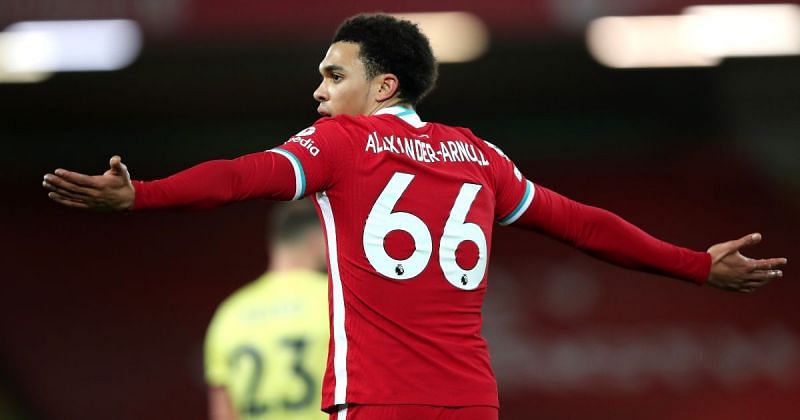 Trent Alexander-Arnold will look to help Liverpool keep a shutout against Manchester United.