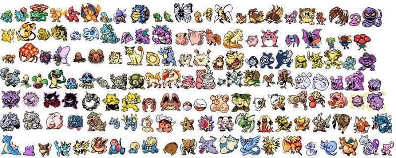 Kanto&#039;s 151 Pokemon (Image via NexEvo on DeviantArt)