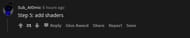 Shown: A Reddit user wants the OP to use shaders (Image via Reddit)