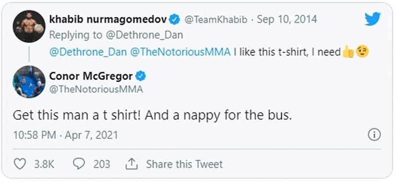 Conor McGregor deleted the tweet soon after it was posted.