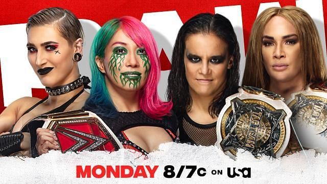 Asuka and Rhea Ripley face Shayna Baszler and Nia Jax.