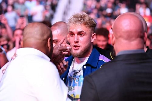 Daniel Cormier confronting Jake Paul at UFC 261.