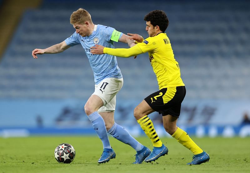 Manchester City defeated Borussia Dortmund 2-1 in the first leg of their UEFA Champions League quarterfinal tie on Tuesday night