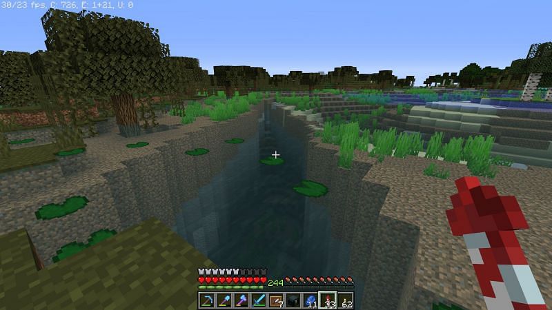 Players can find slime in Minecraft&#039;s swamp biomes, but they have to be incredibly careful because of the mob&#039;s hostility (Image via Reddit)