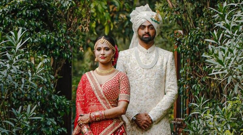 Jaydev Unadkat got married with Rinny in February 2021 (Photo: Twitter)