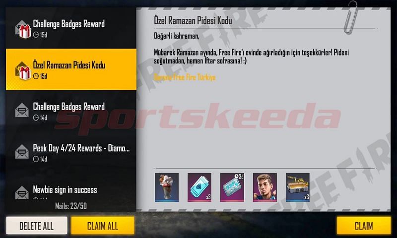  Free Fire redeem codes provide players with a variety of rewards including characters, crates and bundles