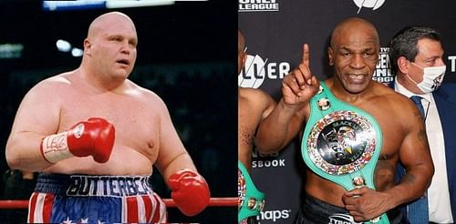 Eric 'Butterbean' Esch (left), Mike Tyson (right)