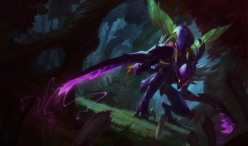 Kha&rsquo;Zix plans out its hunts, and even utilizes the visceral terror it engenders in its victims (Image via Riot Games)