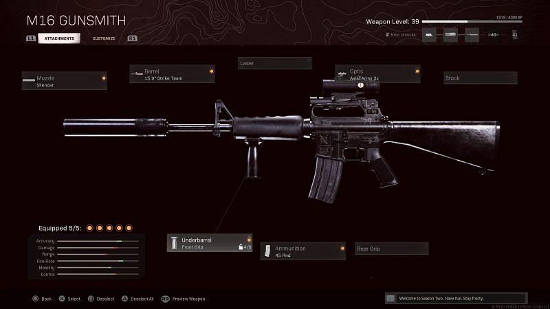 The M16 boasts some great fire rate and damage in Call of Duty: Warzone (Image via Activision)