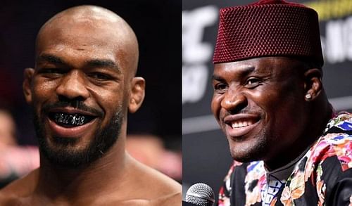 Jon Jones (left); Francis Ngannou (right)