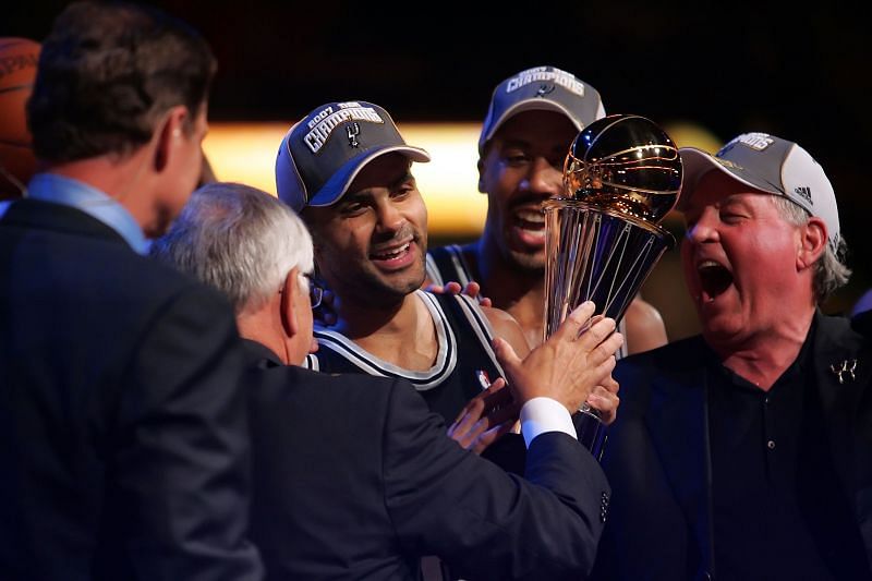 Tony Parker after winning the 2007 NBA Finals