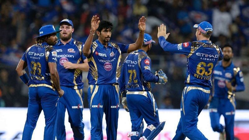 Jasprit Bumrah gets a wicket for Mumbai Indians in another game. Source:AFP