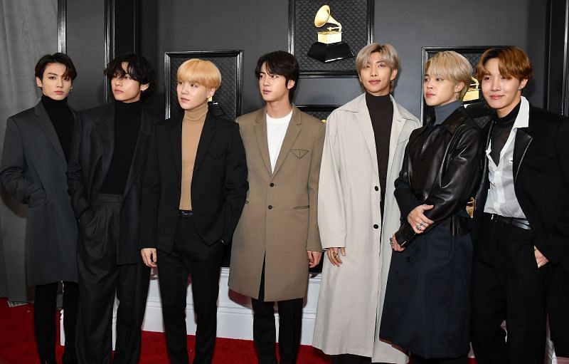 BTS at the 62nd Annual GRAMMY Awards (via Getty Images)