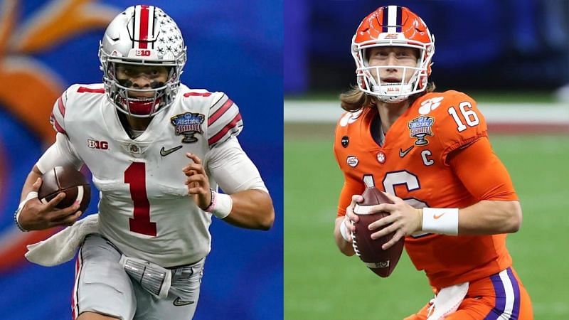 Ohio State QB Justin Fields and Clemson QB Trevor Lawrence