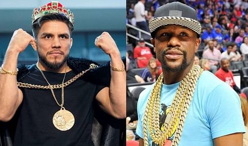 Henry Cejudo (left); Floyd Mayweather Jr. (right)