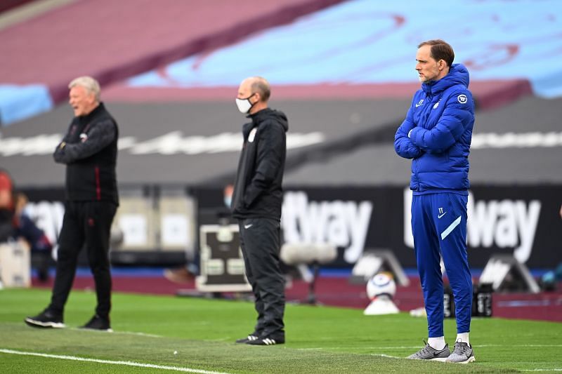 Two of the Premier League&#039;s in-form managers clashed in this game when Moyes (left) took on Tuchel (right).