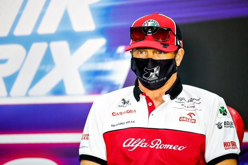 Kimi Raikkonen of Alfa Romeo Racing in the Drivers Press Conference ahead of the 2020 Sakhir Grand Prix, Bahrain. Photo: Florent Gooden - Pool/Getty Images.
