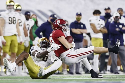 Notre Dame LB Jeremiah Owusu-Koramoah has the physical makeup to play either Linebacker or Safety in the NFL.