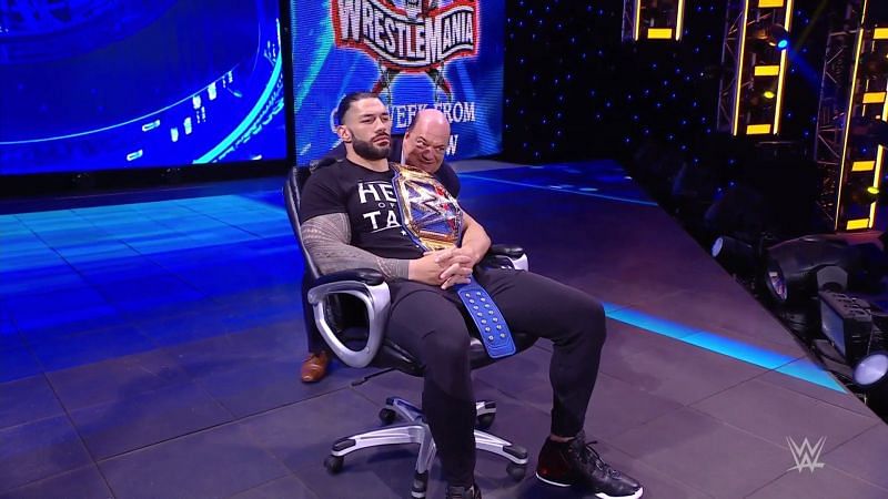 Reigns was out to watch the match!