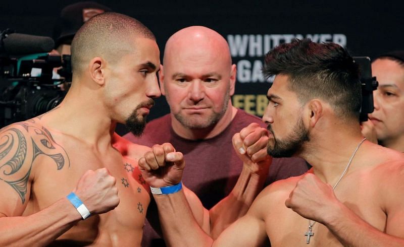 Robert Whittaker (left); Kelvin Gastelum (right)