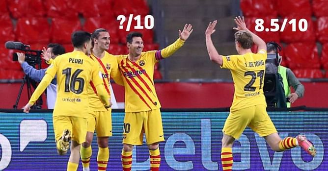 Athletic Bilbao 0-4 Barcelona: Player ratings as superb Lionel Messi display helps Barcelona clinch Copa Del Rey title