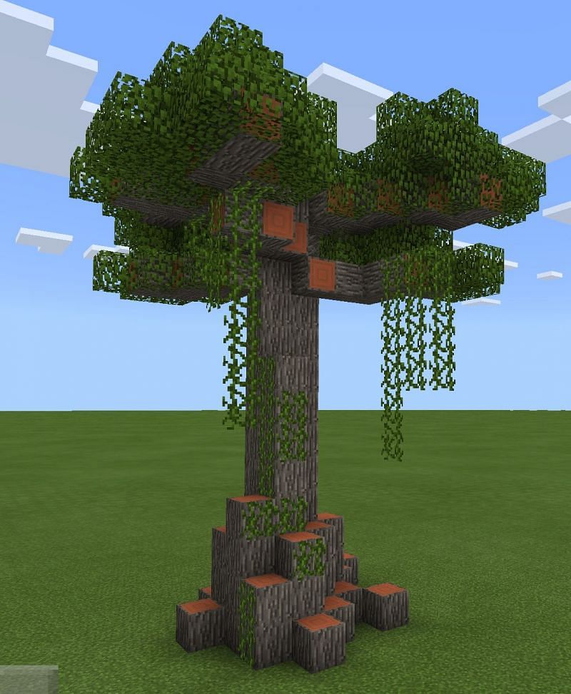 Acacia tree in Minecraft (Image via officialbruinsshop)