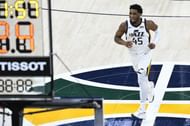 Donovan Mitchell #45 of the Utah Jazz