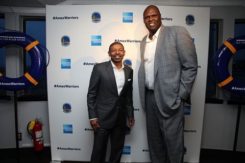 Muggsy Bogues (left) is the shortest player to ever play in the NBA.